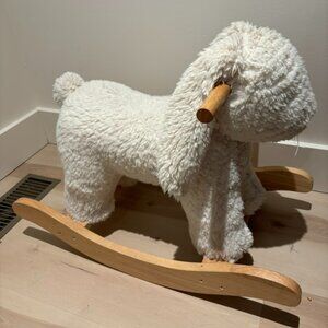 Sherpa plush rocker bunny